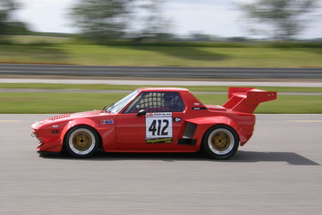 Graversen i sin lille fantastiske Fiat X-1/9 turbo